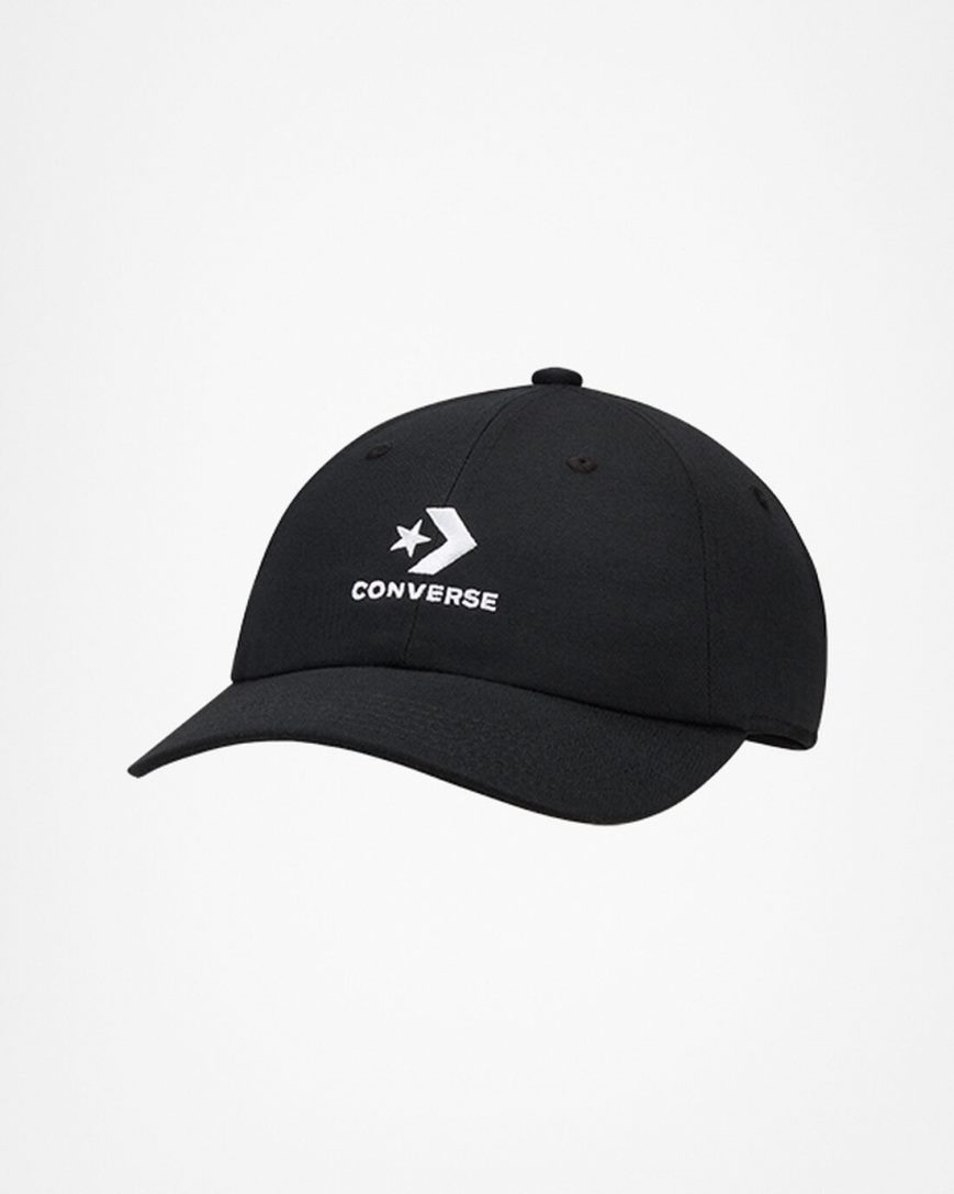 Chapeus Converse Logo Lock-Up Baseball Masculino Pretas | PT Z09P154